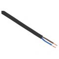 Q-Link huishoudsnoer plat belastbaar tot 1200 W 2x0.75 mm2 10 m zwart 03.030.41