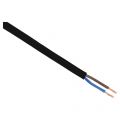 Q-Link huishoudsnoer plat belastbaar tot 1200 W 2x0.75 mm2 20 m zwart 03.030.75