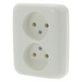 Busch-Jaeger SI contactdoos inbouw 2-voudig crème 66.000.49