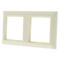Jung System 55 afdekraam inbouw 2-voudig verticaal-horizontaal crème 66.002.22