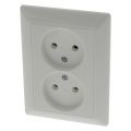 Jung AS500 contactdoos inbouw 2-voudig polarwit 66.003.49