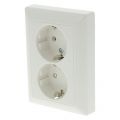 Jung AS500 contactdoos inbouw 2-voudig randaarde polarwit 66.003.50