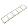 Peha Standard afdekraam inbouw 5-voudig verticaal-horizontaal crème 66.010.28