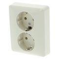 Peha Standard contactdoos inbouw 2-voudig randaarde crème 66.010.50