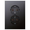 Berker K1 contactdoos inbouw 2-voudig randaarde antraciet 66.022.51
