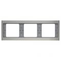 Berker K5 afdekraam 3-voudig horizontaal RVS 66.023.24