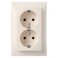 Berker S1 contactdoos inbouw 2-voudig randaarde crème los 66.032.51