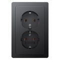 Berker Q1 contactdoos inbouw 2-voudig randaarde antraciet 66.045.51