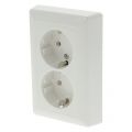 Gira System 55 contactdoos inbouw 2-voudig randaarde polarwit 66.051.50