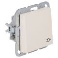 Gira System 55 contactdoos inbouw 1-voudig randaarde met klep crème 66.052.44