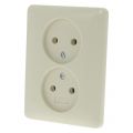 Gira System 55 contactdoos inbouw 2-voudig crème 66.052.49