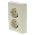 Gira System 55 contactdoos inbouw 2-voudig randaarde crème 66.052.50