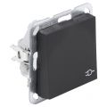 Gira E2 contactdoos inbouw 1-voudig randaarde met kiep zwart 66.053.44