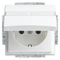Busch-Jaeger Balance contactdoos inbouw 1-voudig randaarde met klep polarwit 66.054.44
