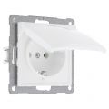 Q-Link S2 contactdoos 1-voudig met klep randaarde polarwit 66.082.44