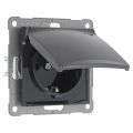 Q-Link S2 contactdoos 1-voudig randaarde antraciet 66.083.44