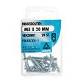 Deltafix inbusbout cilinderkop verzinkt M3x20 mm DIN 912 blister 20 stuks 11366