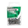 Deltafix spaanplaatschroef platkop kruiskop RVS A2 3.0x25 mm blister 30 stuks 11452