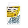 Deltafix schroef zelfborend cilinderkop Phillips PH verzinkt 4.2x19 mm DIN 7504N blister 22 stuks 11550