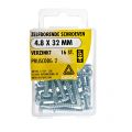 Deltafix schroef zelfborend cilinderkop Phillips PH verzinkt 4.8x32 mm DIN 7504N blister 16 stuks 11554