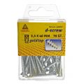 D-Screw Gold-Top spaanplaatschroef platkop kruiskop met smeerfilm verzinkt 3.5x40 mm blister 70 stuks 12057