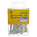 D-Screw Gold-Top spaanplaatschroef platkop kruiskop met smeerfilm verzinkt 5.0x60 mm blister 25 stuks 12071