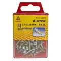 D-Screw Gold-Top spaanplaatschroef cilinderkop kruiskop met smeerfilm verzinkt 3.5x25 mm blister 85 stuks 12079