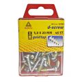 D-Screw Gold-Top spaanplaatschroef cilinderkop kruiskop met smeerfilm verzinkt 5.0x20 mm blister 46 stuks 12091