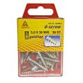 D-Screw Gold-Top spaanplaatschroef cilinderkop kruiskop met smeerfilm verzinkt 5.0x30 mm blister 36 stuks 12093