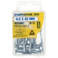 Deltafix spaanplaatschroef platkop Torx met nibs type 17 snijpunt verzinkt 3.0x12 mm blister 60 stuks 12602