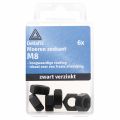 Deltafix moer zeskant zwart verzinkt M8 DIN 934 blister 6 stuks 64364