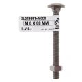 Deltafix slotbout met moer RVS A2 M5x30 mm DIN 603/555 80966