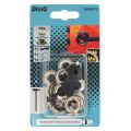 QlinQ zeilring 10 mm vernikkeld set 15 stuks met tool 1095972