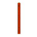 Schuil duimstok kunststof oranje 1 m mm-cm 4 delen 8626