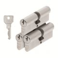 AXA dubbele veiligheidscilinder set 3 stuks gelijksluitend Security verlengd 45-45 7211-33-08/G3