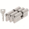 AXA dubbele veiligheidscilinder set 3 stuks gelijksluitend Security verlengd 45-50 7211-34-08/G3