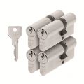 AXA dubbele veiligheidscilinder set 4 stuks gelijksluitend Security verlengd 30-45 7211-03-08/G4