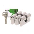 AXA dubbele veiligheidscilinder set 3 stuks gelijksluitend Ultimate Security 30-30 7251-00-08/G3