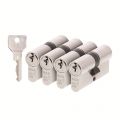 AXA dubbele veiligheidscilinder set 4 stuks gelijksluitend Security 30-30 7211-00-08/BL4