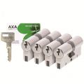 AXA dubbele veiligheidscilinder set 4 stuks gelijksluitend Xtreme Security 30-30 7261-00-08/BL4