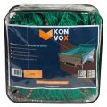 Konvox aanhangwagennet geknoopt met elastiek 2x3 m groen HDPE LAZE1400-2206
