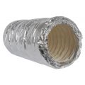 Nedco ventilatiebuis flexibele geluiddempend aluminium afvoerslang 203 mm lengte 0,5 m 61101437