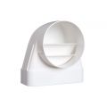 Nedco ventilatiebuis rechthoekig kunststof overgangstuk haaks Eco met diameter 125 mm-169x77 mm 65900400