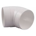 Nedco ventilatiebuis bocht diameter 100 mm 45 graden kunststof wit 66001400
