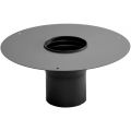 Nedco rookgasafvoer zwart staal 2 mm 200 mm afdekplaat met nisbus 20 cm 68757701