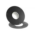 Nedco rookgasafvoer palletkachel diameter 80 mm afdekplaat met manchet zwart 68761601