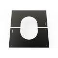 Nedco rookgasafvoer dubbelwandig diameter 80 mm centreerplaat 0-30 graden zwart 68765201