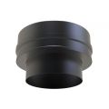 Nedco rookgasafvoer dubbelwandig diameter 80 mm aansluitstuk vlak zwart 68765401