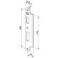 Abloy sluitplaat voor stompe deur verlengde lip EA332/1.3 10031035