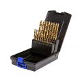 Labor KR016190 RoseBox spiraal metaalborenset DIN 338 HSS-G geslepen TiN gecoat 19 delig 1-10 mm x 0.5 mm AT810019